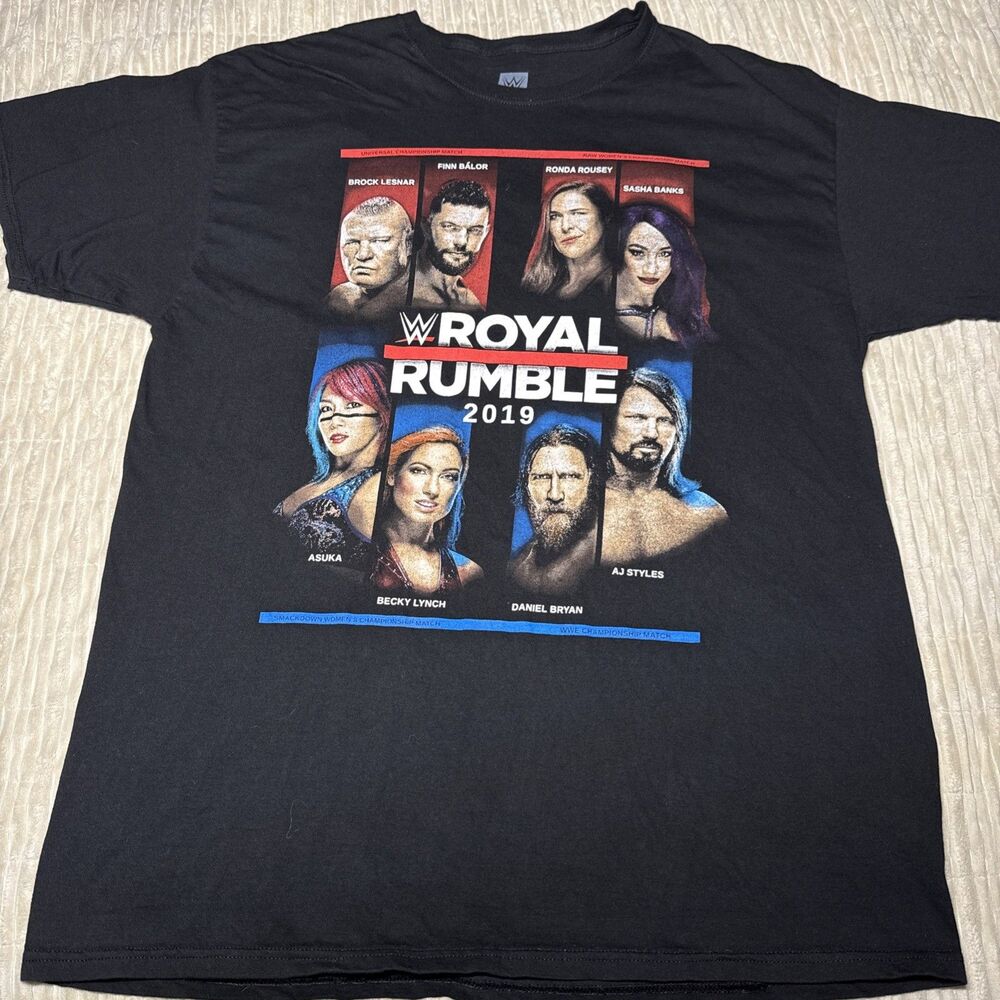 WWE " I was there"  Licensed Royal Rumble 2019 Two-Sided Print T Shirt